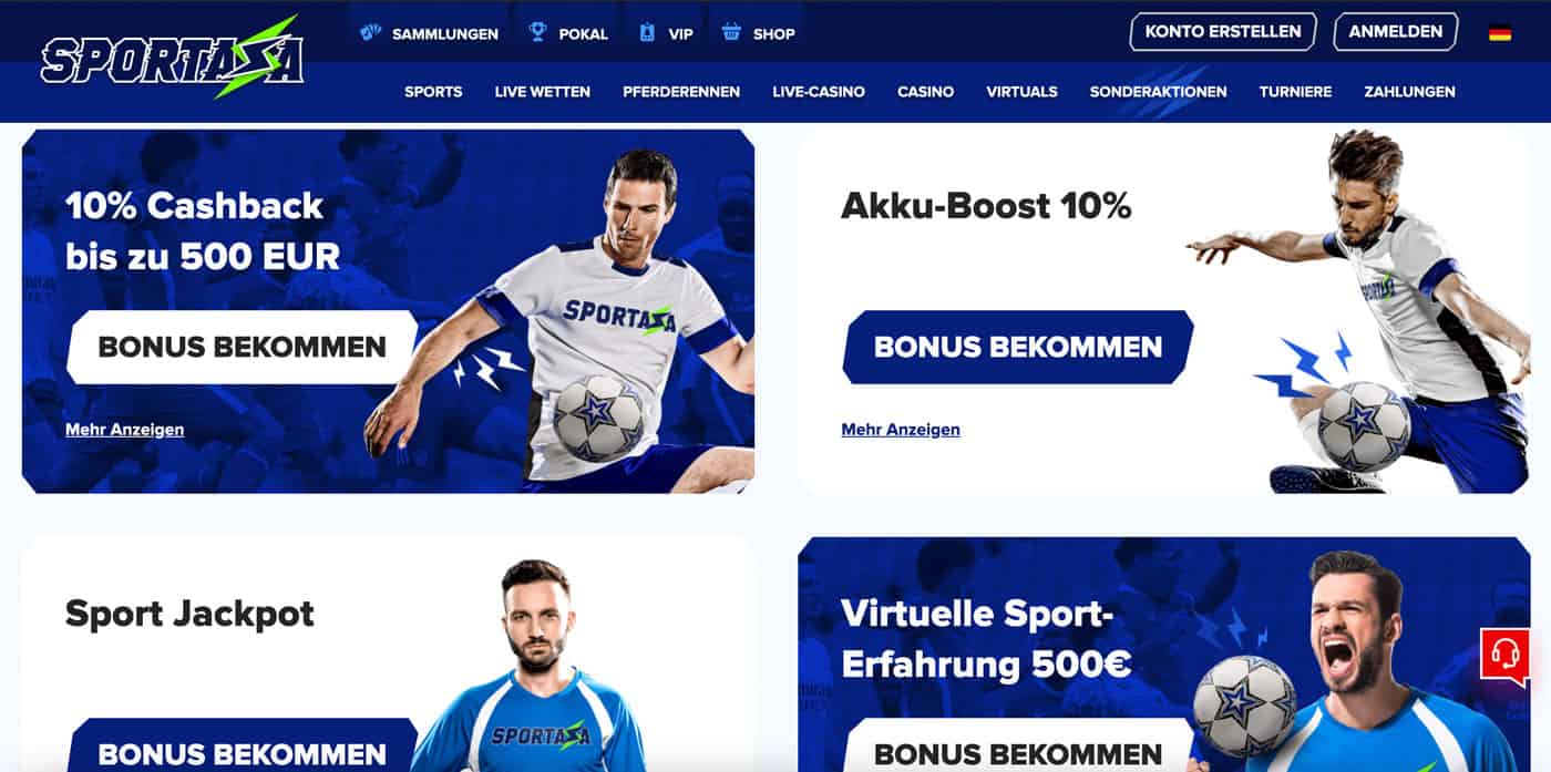 Sportaza Bonus Aktionen