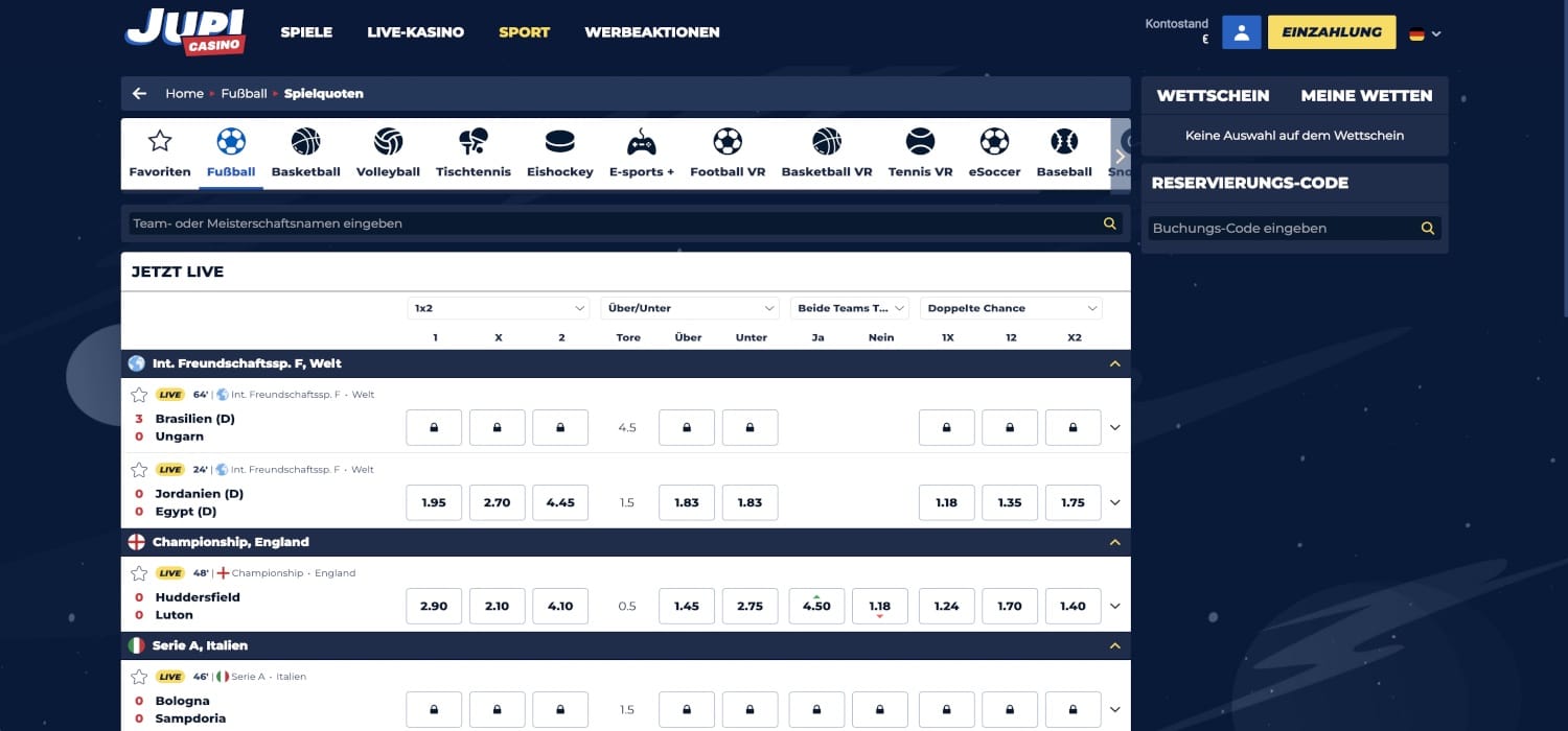 Jupi Live Wetten
