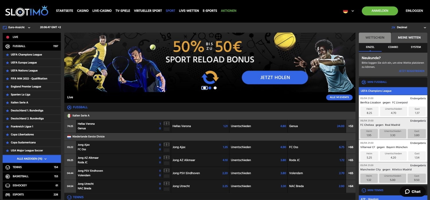 Slotimo Sportwetten