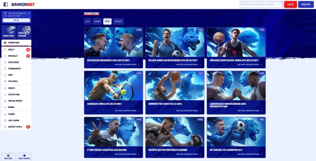 Bankonbet Aktionen