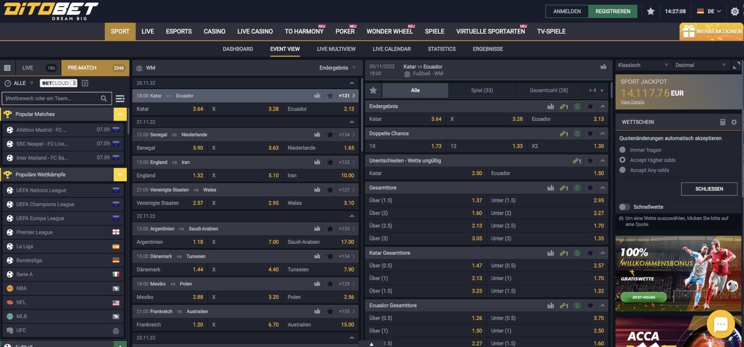 Ditobet Sportwetten