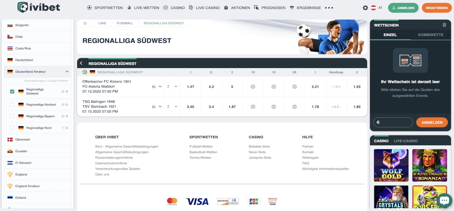 Ivibet Regionalliga Wetten