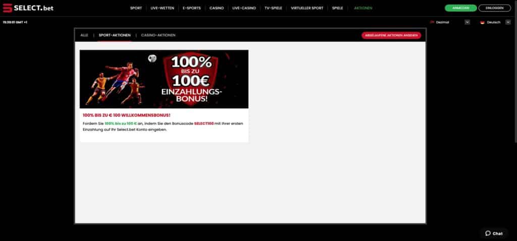 Select.bet Bonus Aktionen
