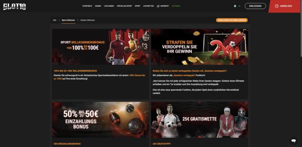 Slot10 Aktionen