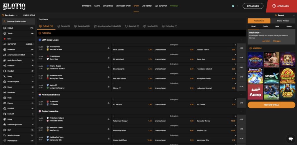 Slot10 Sportwetten