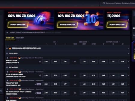 Regionalliga Wetten & Wettanbieter