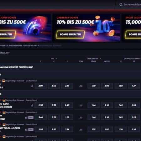Regionalliga Wetten & Wettanbieter