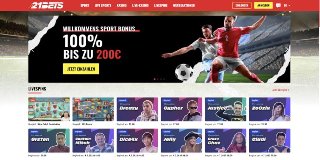 21bets Bonus