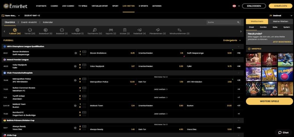 Emirbet Live Wetten