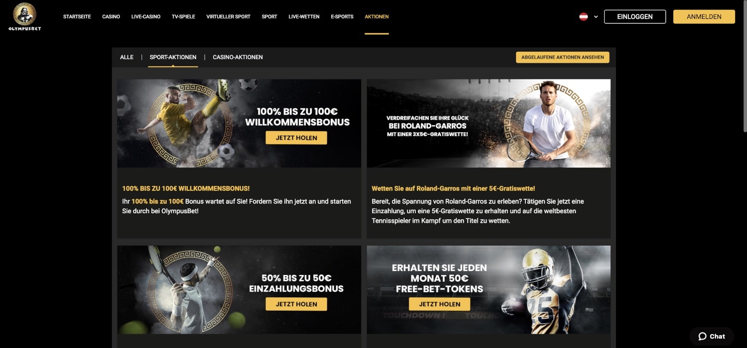 Olympusbet Bonus Aktionen