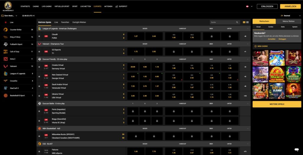 OlympusBet Sportwetten