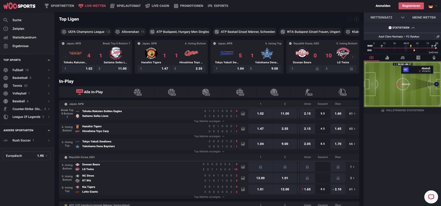 Woo Sports Live Wetten