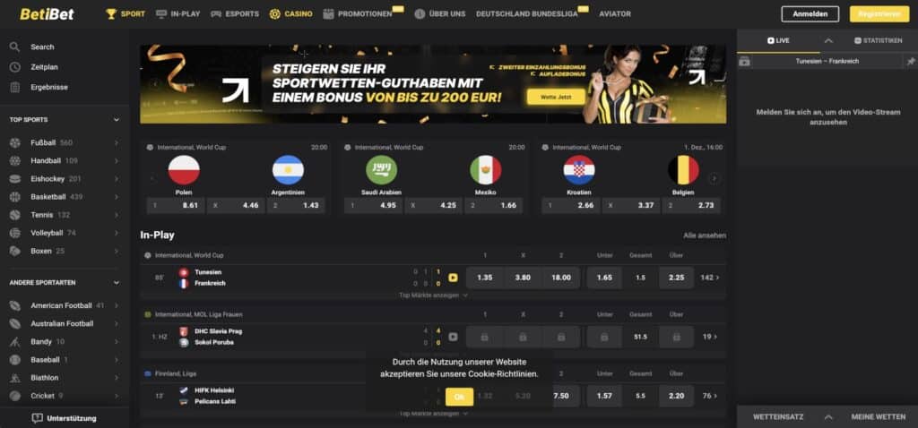 Betibet Sportwetten