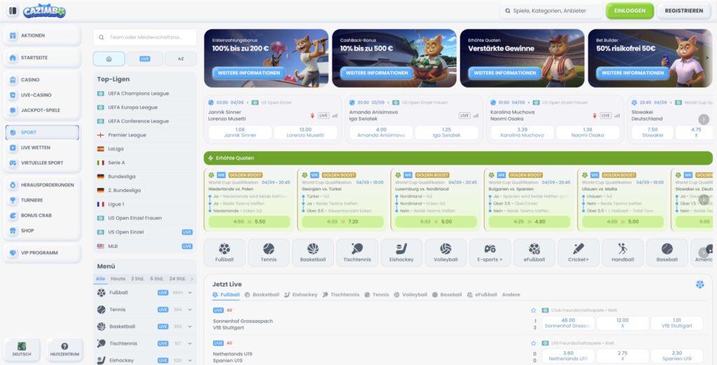 Cazimbo Sportwetten