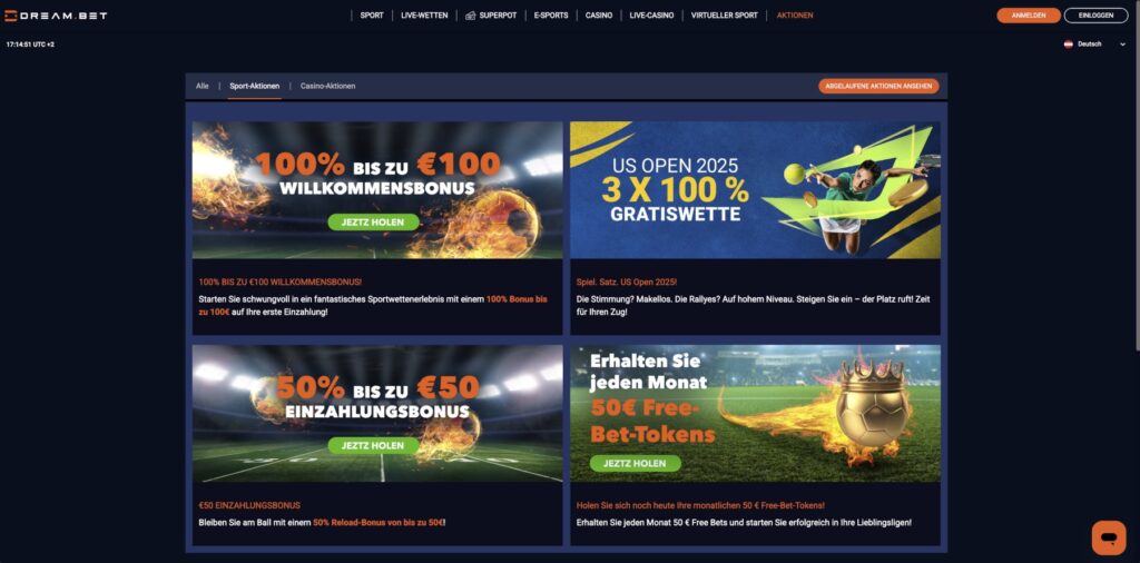 Dream.Bet Aktionen