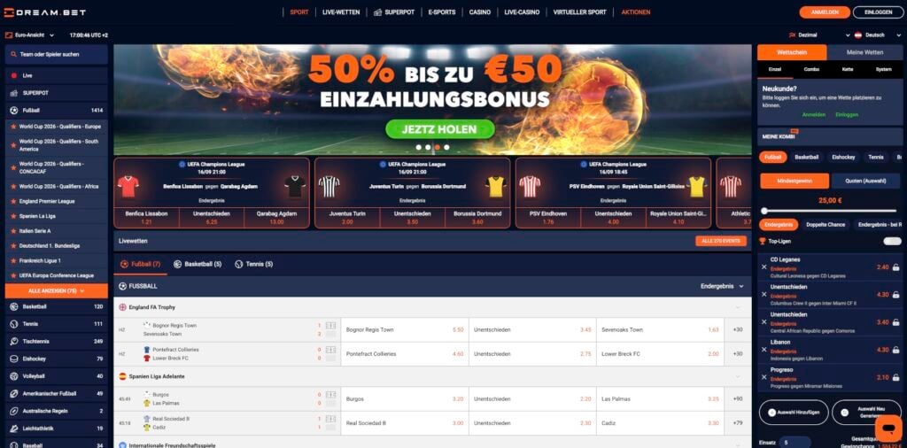 Dream.Bet Sportwetten