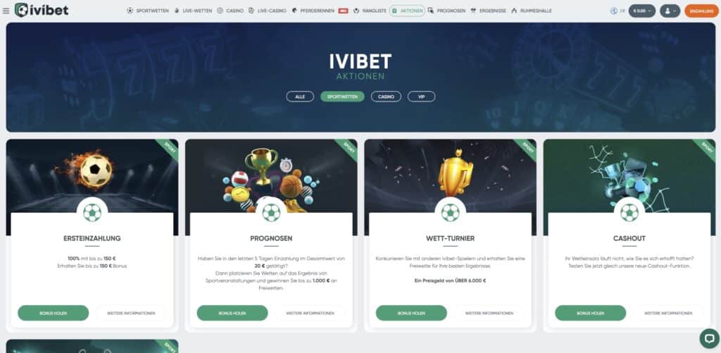 ivibet Aktionen