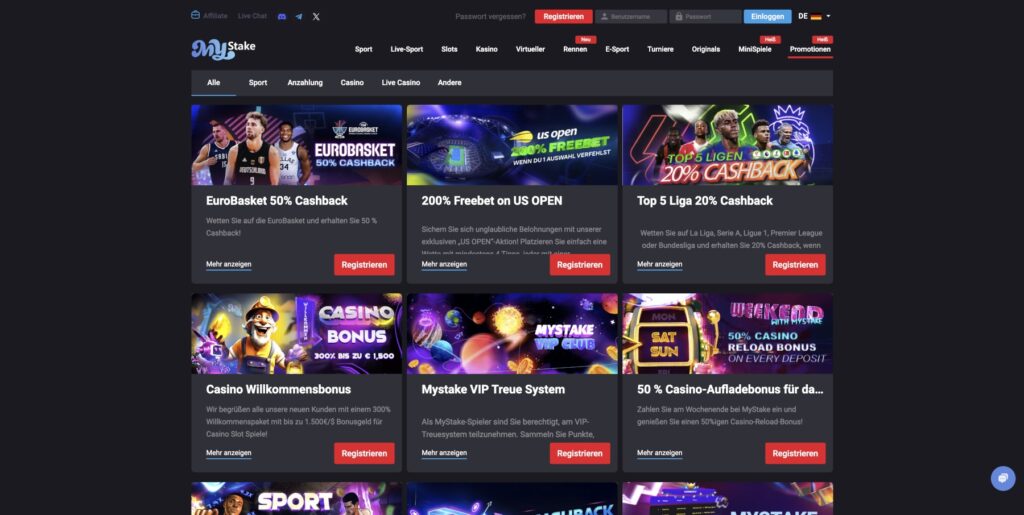 MyStake Aktionen