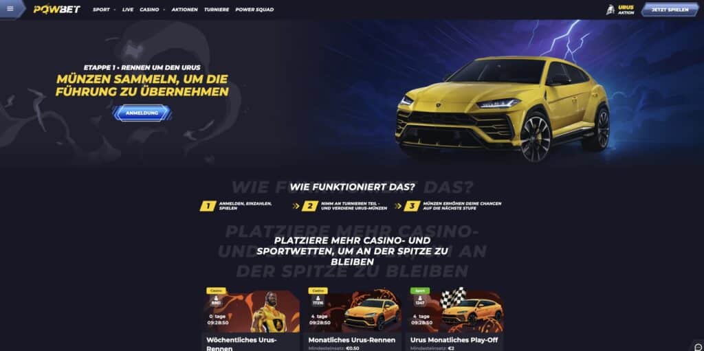 PowBet Urus Aktion
