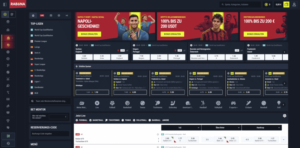 Rabona Sportwetten