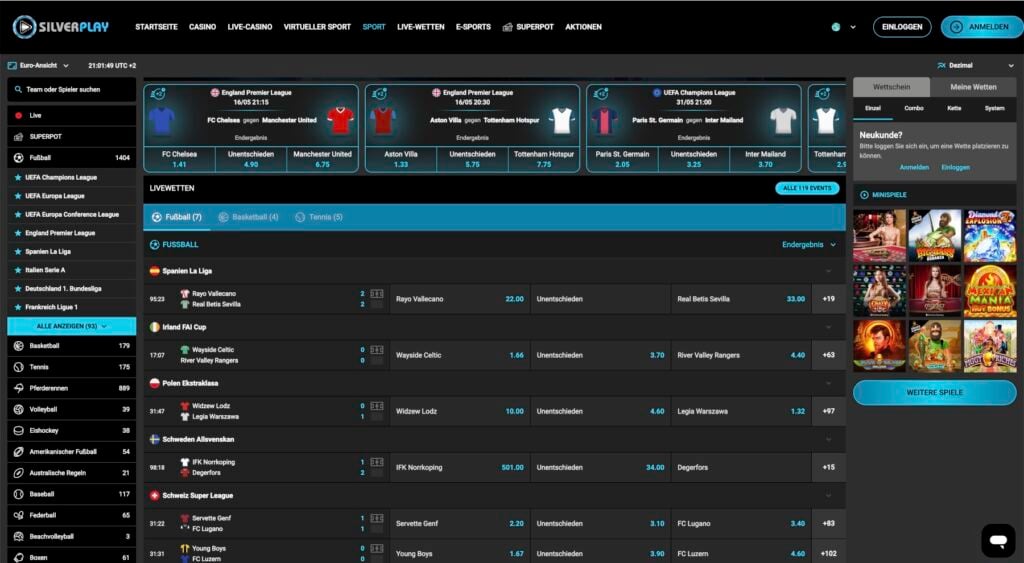Silverplay Sportwetten