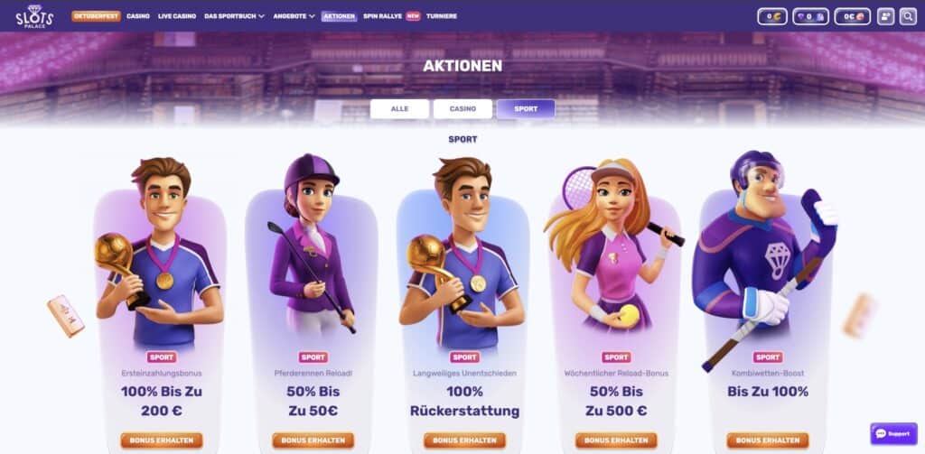 SlotsPalace Aktionen