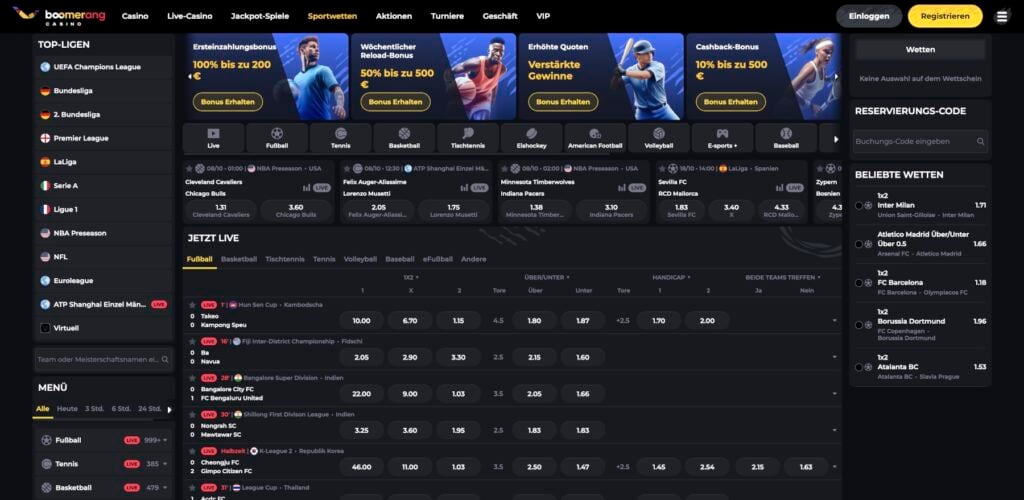 Boomerang Sportwetten