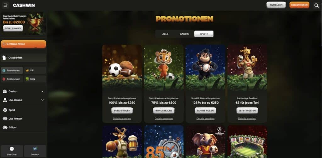 CashWin Aktionen