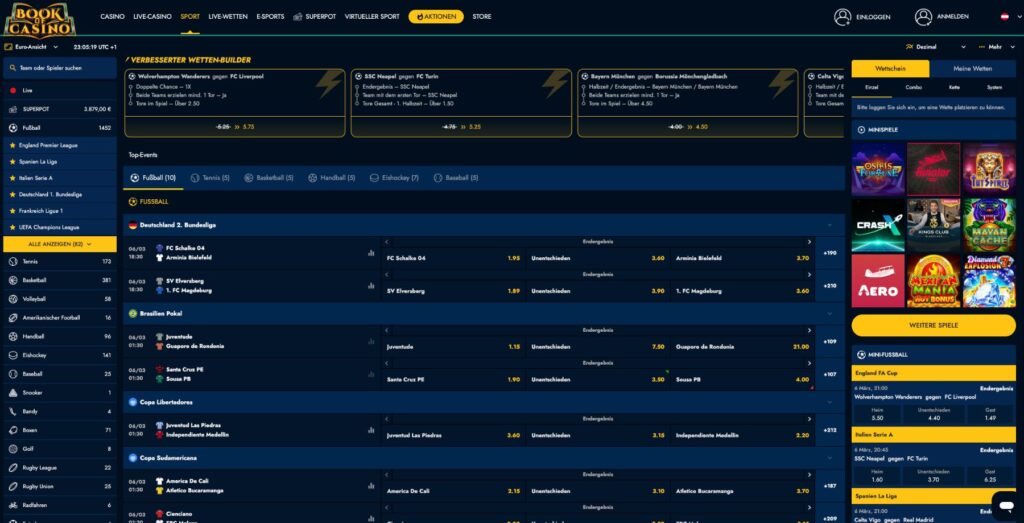 BookofCasino Sportwetten Sportwetten